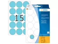 Een Etiket HERMA 2273 rond 32mm blauw 480stuks koop je bij EconOffice