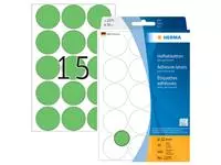 Een Etiket HERMA 2275 rond 32mm groen 480stuks koop je bij EconOffice