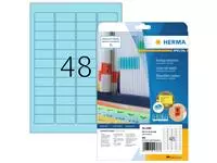 Een Etiket HERMA 4368 45.7x21.2mm verwijderbaar blauw 960stuks koop je bij Van Leeuwen Boeken- en kantoorartikelen