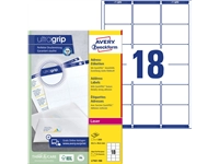 Een Etiket Avery L7161-100 63.5x46.6mm wit 1800 etiketten koop je bij De Joma BV