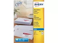 Etiket Avery J8651-100 38.1x21.2mm wit 6500stuks