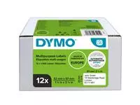 Een Etiket Dymo LabelWriter multifunctioneel 32x57mm 12 rollen á 1000 stuks wit koop je bij Van Hoye Kantoor BV