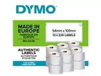 Een Etiket Dymo LabelWriter multifunctioneel 32x57mm 12 rollen á 1000 stuks wit koop je bij NiceSupplies.nl