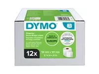 Een Etiket Dymo LabelWriter naamkaart 54x101mm 12 rollen á 220 stuks wit koop je bij KantoorProfi België BV