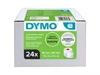 Een Etiket Dymo LabelWriter adressering 36x89mm 24 rollen á 260 stuks wit koop je bij Van Leeuwen Boeken- en kantoorartikelen