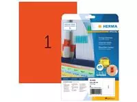 Etiket HERMA 4422 210x297mm A4 verwijderbaar rood 20stuks