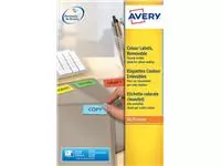 Een Etiket Avery L6041-20 45.7x21.2mm geel 960stuks koop je bij Kantoorvakhandel van der Heijde