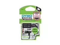 Labeltape Dymo LabelManager D1 polyester 12mm wit op zwart