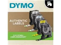 Een Labeltape Dymo LabelManager D1 polyester 12mm wit op zwart koop je bij Goedkope Kantoorbenodigdheden