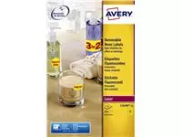 Een Etiket Avery L7670-25 63.5mm rond neon geel 300stuks koop je bij Tonerinktshop