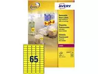 Een Etiket Avery L7651Y-100 38.1x21.2mm neon geel 6500stuks koop je bij Kantoorvakhandel van der Heijde