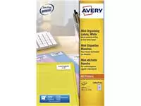 Een Etiket Avery L7651Y-25 38.1x21.2mm neon geel 1625stuks koop je bij Kantoorvakhandel van der Heijde