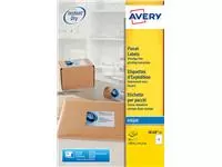 Een Etiket Avery J8168-25 199.6x143.5mm wit 50stuks koop je bij Kantoorvakhandel van der Heijde