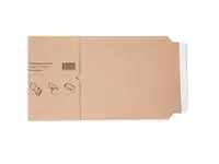 Een Wikkelverpakking IEZZY A5 met zelfklevende strip bruin koop je bij Van Leeuwen Boeken- en kantoorartikelen