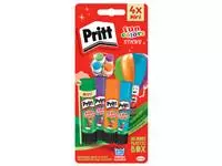 Een Lijmstift Pritt Stick 10gr FUN Colors 1 blister à 4 stuks koop je bij Holzem Kantoorefficiency