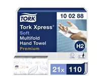 Een Handdoek Tork H2 multifold Premium kwaliteit 2 laags wit 100288 koop je bij EconOffice
