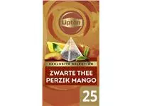 Een Thee Lipton Exclusive perzik mango 25x2gr koop je bij EconOffice