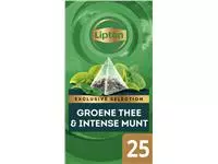 Een Thee Lipton Exclusive groene thee munt 25x2gr koop je bij Van Leeuwen Boeken- en kantoorartikelen