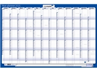 Een Jaarplanner 2025 Legamaster 1 persoon 90x60cm horizontaal gelamineerd Engelstalig koop je bij EconOffice