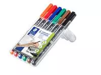 Een Viltstift Staedtler Lumocolor 317 permanent M set à 6 stuks koop je bij QuickOffice BV