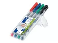 Viltstift Staedtler Lumocolor 311 non permanent S set à 4 assorti