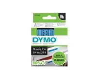 Een Labeltape Dymo LabelManager D1 polyester 19mm zwart op blauw koop je bij Goedkope Kantoorbenodigdheden