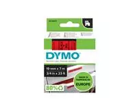 Een Labeltape Dymo LabelManager D1 polyester 19mm zwart op rood koop je bij QuickOffice BV