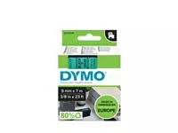 Een Labeltape Dymo LabelManager D1 polyester 9mm zwart op groen koop je bij KantoorProfi België BV