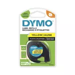 Een Labeltape Dymo LetraTag plastic 12mm zwart op geel koop je bij KantoorProfi België BV