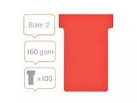 Een Planbord T-kaart Nobo nr 2 48mm rood koop je bij EconOffice