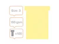 Een Planbord T-kaart Nobo nr 3 80mm geel koop je bij Van Leeuwen Boeken- en kantoorartikelen
