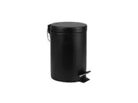 Een Afvalbak BRASQ pedaalemmer 3 liter zwart koop je bij Van Leeuwen Boeken- en kantoorartikelen