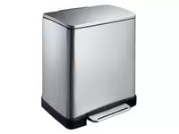 Een Afvalbak EKO E-Cube pedaalemmer 9+10liter RVS koop je bij Totaal Kantoor Goeree