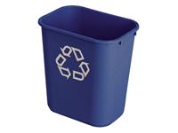Een Papierbak Rubbermaid recycling medium 26L blauw koop je bij Totaal Kantoor Goeree