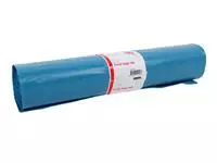 Een Afvalzak Quantore LDPE T60 120L blauw extra stevig 70x110cm 20 stuks koop je bij Van Hoye Kantoor BV