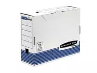Een Archiefdoos Bankers Box System A4 100mm wit blauw koop je bij Van Leeuwen Boeken- en kantoorartikelen