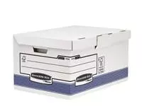 Een Archiefdoos Bankers Box System fold flip top maxi wit blauw koop je bij Goedkope Kantoorbenodigdheden