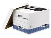 Een Archiefdoos Bankers Box System standaard wit blauw koop je bij Van Leeuwen Boeken- en kantoorartikelen