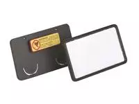 Een Badge Durable clip card met magneet 40x75mm zwart koop je bij KantoorProfi België BV