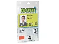 Een Badge Durable voor evenementen A6 zonder koord koop je bij Van Leeuwen Boeken- en kantoorartikelen