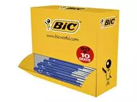 Een Balpen Bic M10 medium blauw doos 90+10 gratis koop je bij Van Leeuwen Boeken- en kantoorartikelen