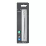 Een Balpen Parker Jotter XL Monochrome stainless steel medium blister à 1 stuk koop je bij Totaal Kantoor Goeree