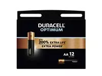 Een Batterij Duracell Optimum 200% 12xAA koop je bij Van Hoye Kantoor BV