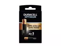 Een Batterij Duracell Optimum 200% 5xAA koop je bij KantoorProfi België BV