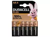 Een Batterij Duracell Plus 6xAA koop je bij Goedkope Kantoorbenodigdheden