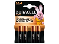 Een Batterij Duracell Plus Powerboost 4x AA koop je bij Totaal Kantoor Goeree