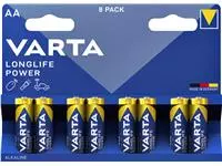 Een Batterij Varta Longlife Power 8xAA koop je bij Van Hoye Kantoor BV