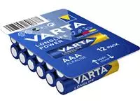 Een Batterij Varta Longlife Power big box 12xAAA koop je bij Van Hoye Kantoor BV