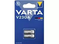 Een Batterij Varta V23GA alkaline blister à 2stuk koop je bij Van Leeuwen Boeken- en kantoorartikelen