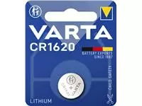 Een Batterij Varta knoopcel CR1620 lithium blister à 1stuk koop je bij Goedkope Kantoorbenodigdheden